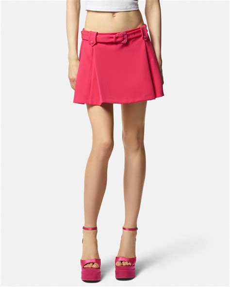 versace pleated mini skirt.